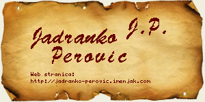 Jadranko Perović vizit kartica